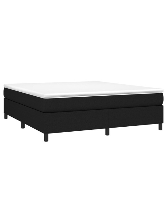 Box spring postel s matrací černá 160x200 cm textil