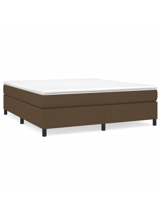 Box spring postel s matrací tmavě hnědá 160x200 cm textil