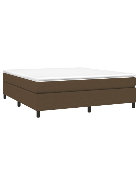 Box spring postel s matrací tmavě hnědá 160x200 cm textil