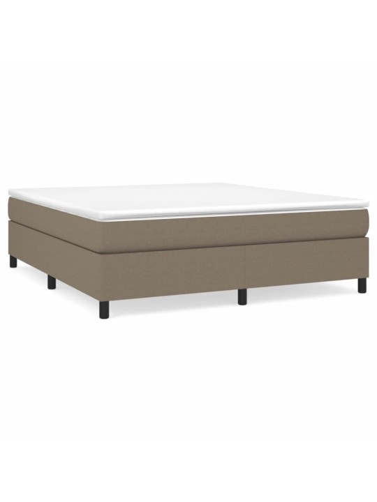 Box spring postel s matrací taupe 160x200 cm textil