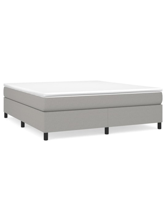Box spring postel s matrací světle šedá 180 x 200 cm textil