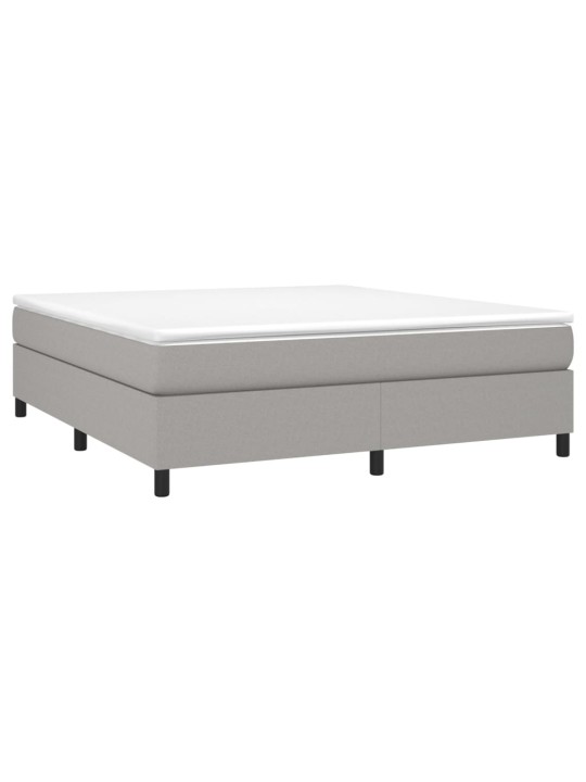 Box spring postel s matrací světle šedá 180 x 200 cm textil
