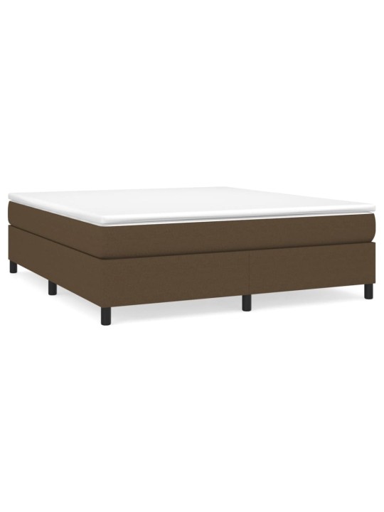 Box spring postel s matrací tmavě hnědá 180x200 cm textil