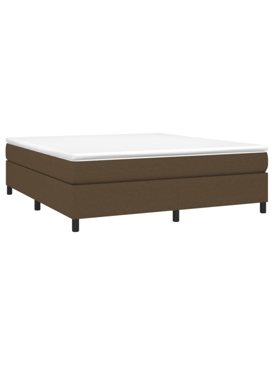 Box spring postel s matrací tmavě hnědá 180x200 cm textil