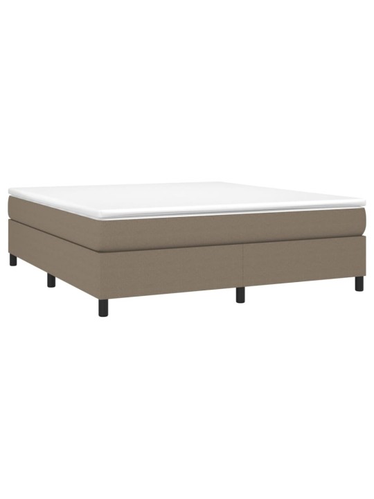 Box spring postel s matrací taupe 180x200 cm textil