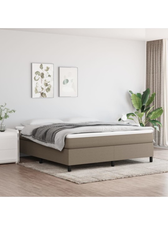 Box spring postel s matrací taupe 180x200 cm textil