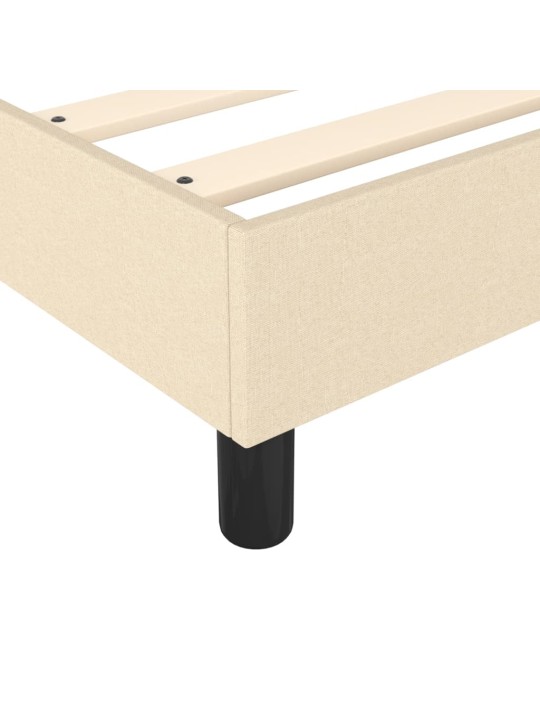 Box spring postel s matrací krémová 180x200 cm textil
