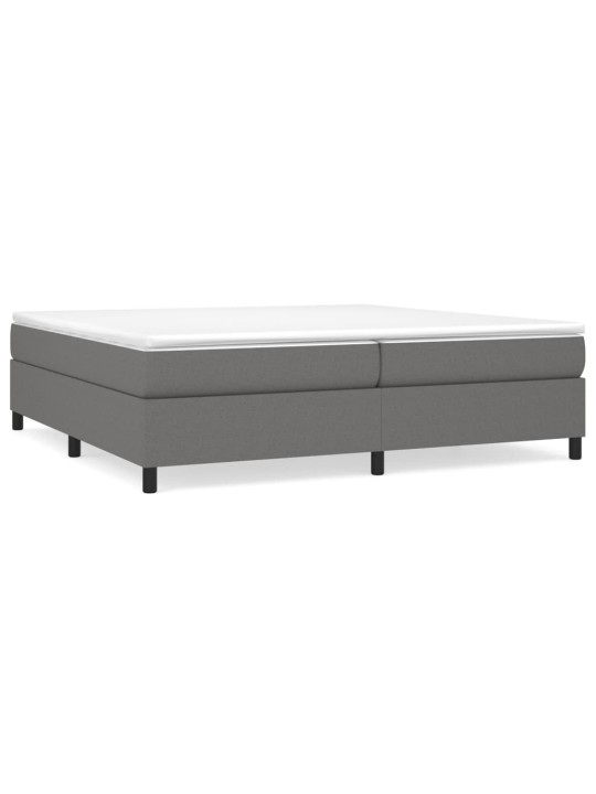 Box spring postel s matrací tmavě šedá 200x200 cm textil