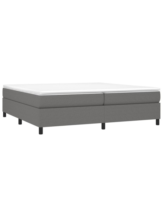 Box spring postel s matrací tmavě šedá 200x200 cm textil