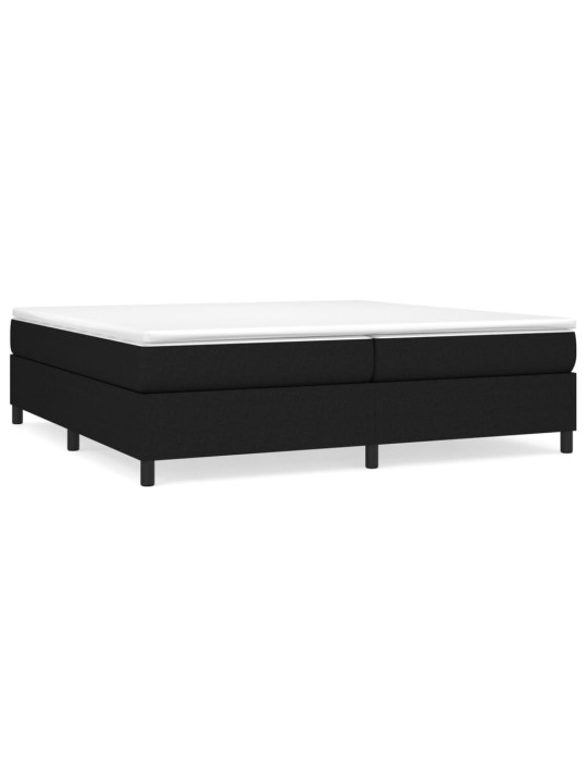 Box spring postel s matrací černá 200x200 cm textil