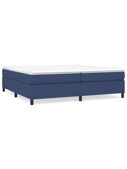 Box spring postel s matrací modrá 200x200 cm textil
