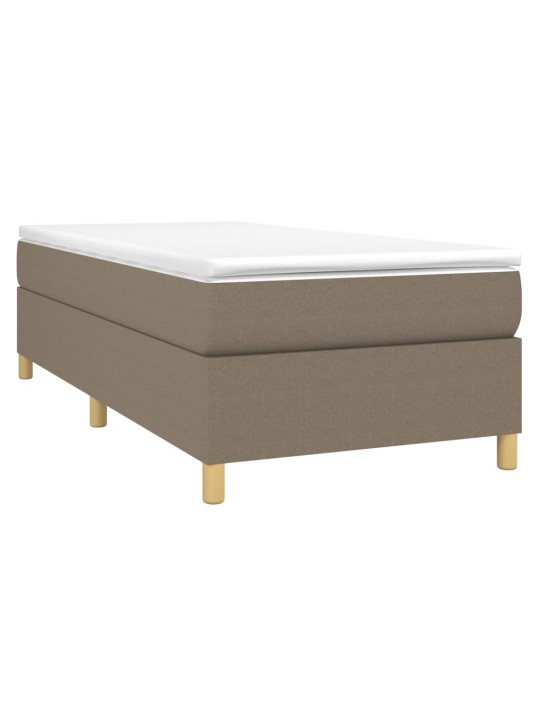 Box spring postel s matrací taupe 80x200 cm textil