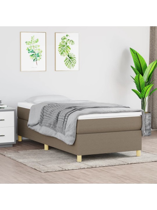 Box spring postel s matrací taupe 80x200 cm textil