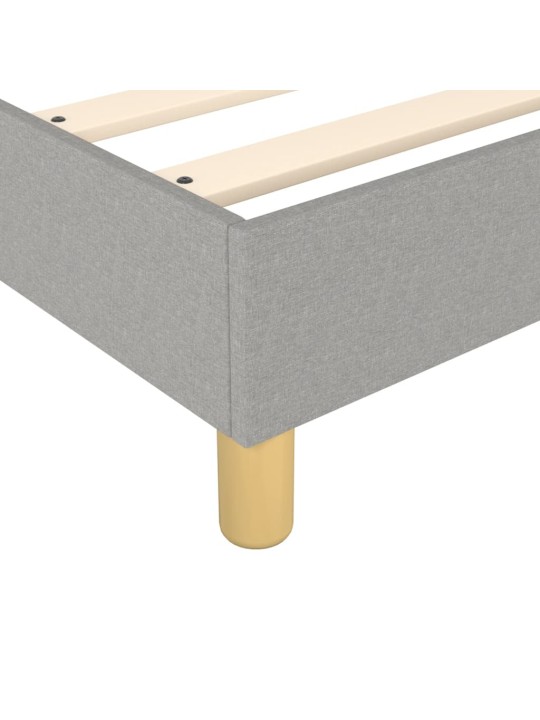 Box spring postel s matrací světle šedá 90x190 cm textil