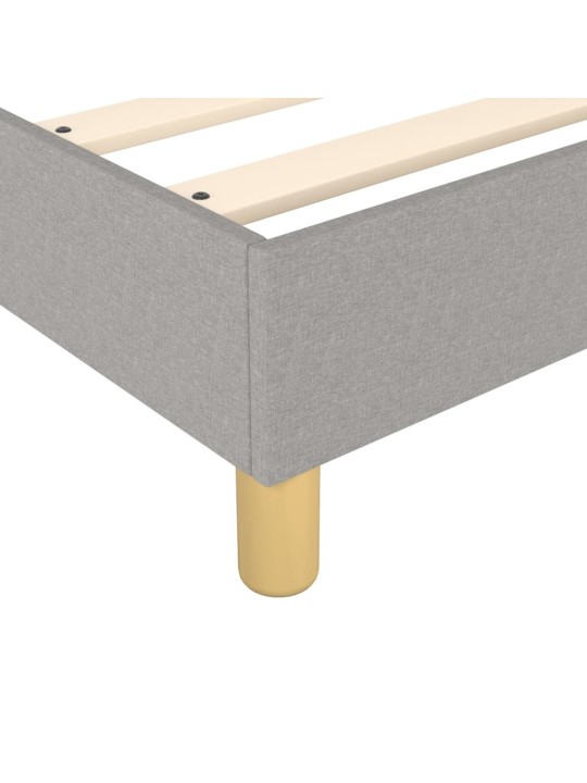 Box spring postel s matrací světle šedý 100 x 200 cm textil