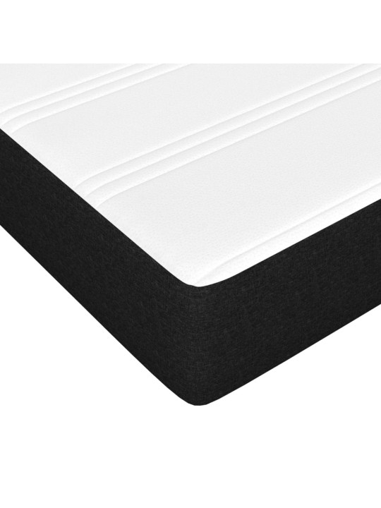 Box spring postel s matrací černá 100 x 200 cm textil