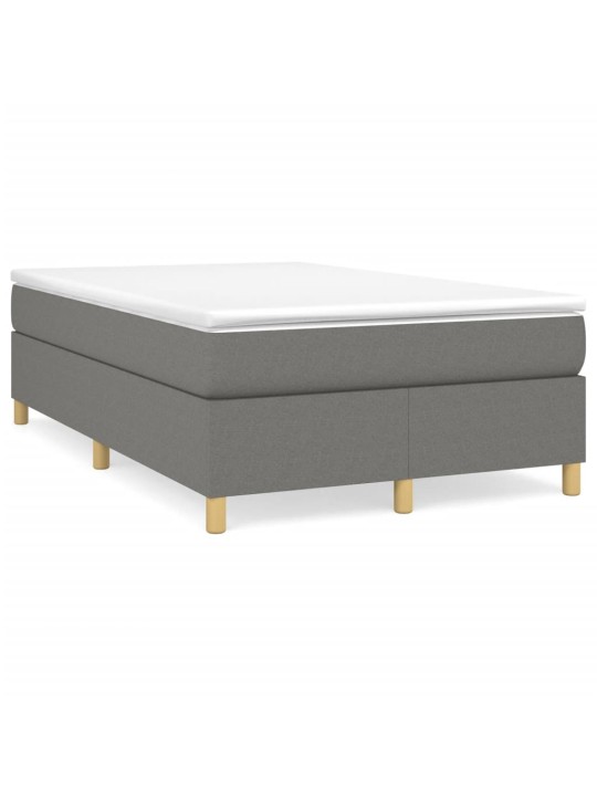 Box spring postel s matrací tmavě šedá 120x200 cm textil