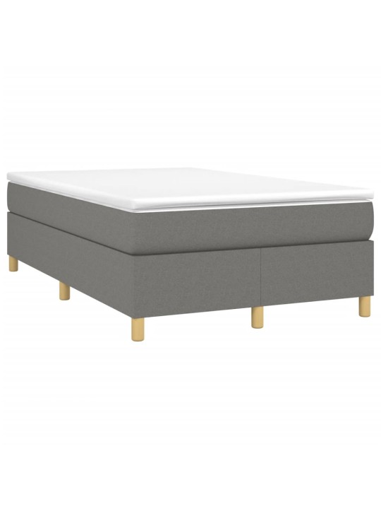 Box spring postel s matrací tmavě šedá 120x200 cm textil