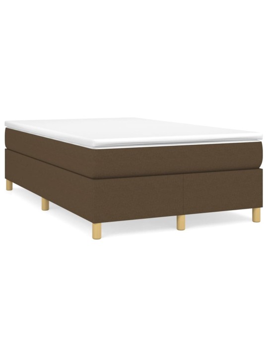 Box spring postel s matrací tmavě hnědá 120x200 cm textil