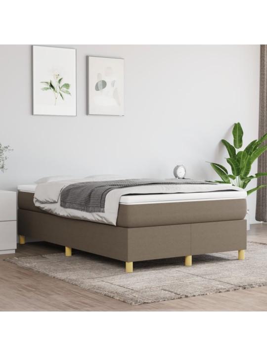 Box spring postel s matrací taupe 120x200 cm textil