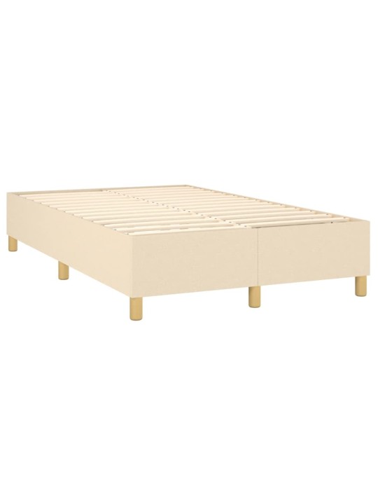 Box spring postel s matrací krémová 120x200 cm textil