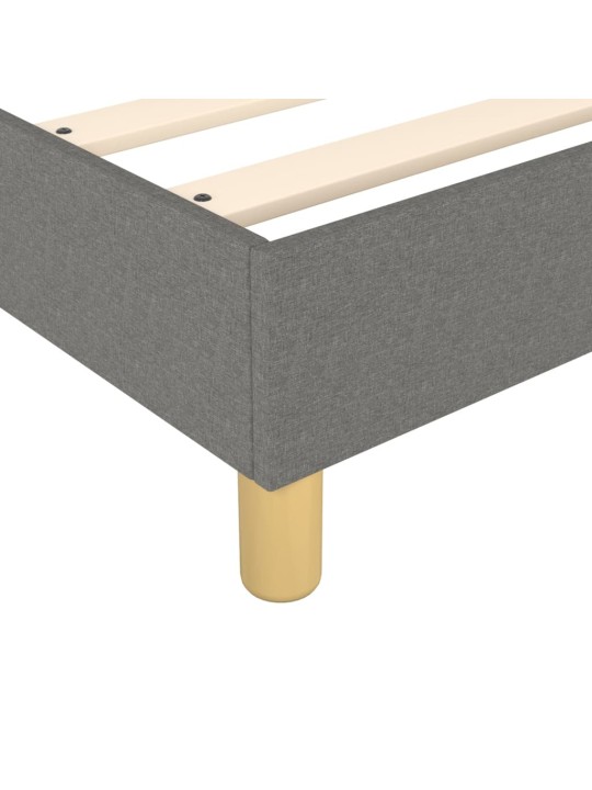 Box spring postel s matrací tmavě šedý 140 x 190 cm textil