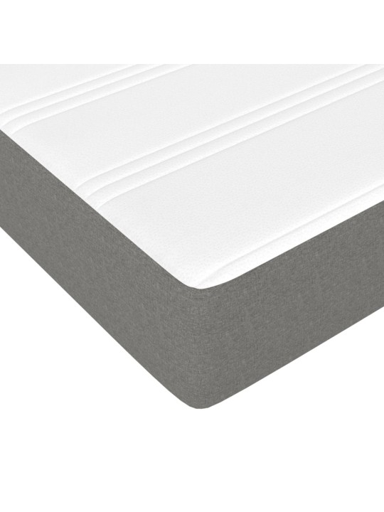 Box spring postel s matrací tmavě šedý 140 x 190 cm textil