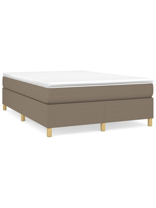 Box spring postel s matrací taupe 140x190 cm textil
