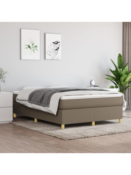 Box spring postel s matrací taupe 140x190 cm textil