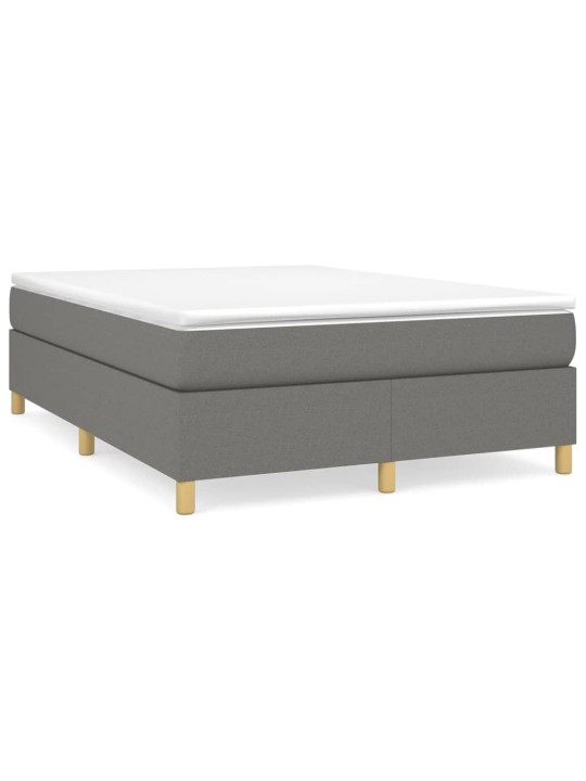 Box spring postel s matrací tmavě šedá 140x200 cm textil