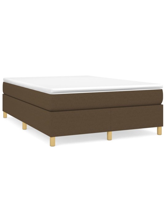 Box spring postel s matrací tmavě hnědá 140x200 cm textil
