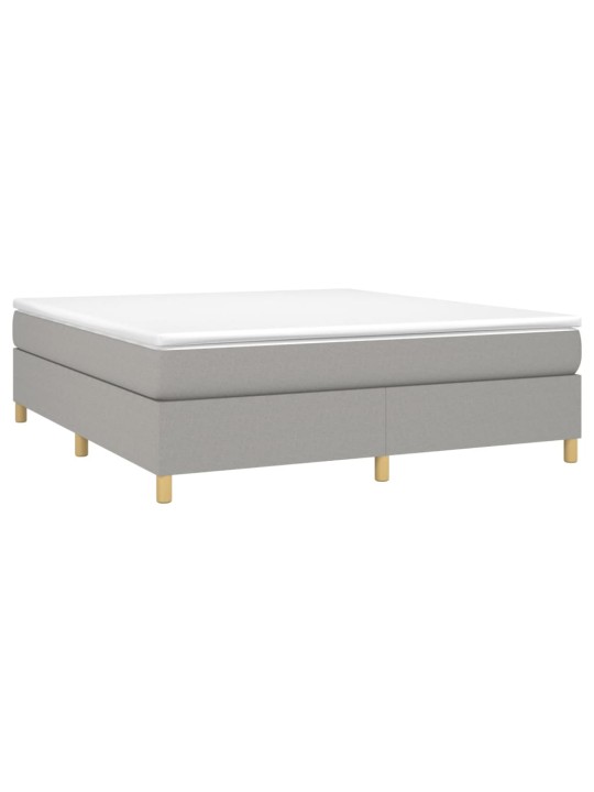 Box spring postel s matrací světle šedá 180 x 200 cm textil