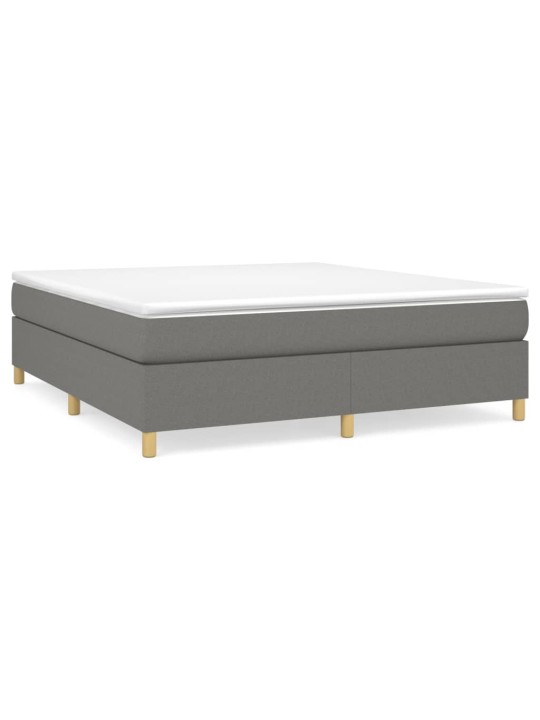 Box spring postel s matrací tmavě šedá 180x200 cm textil