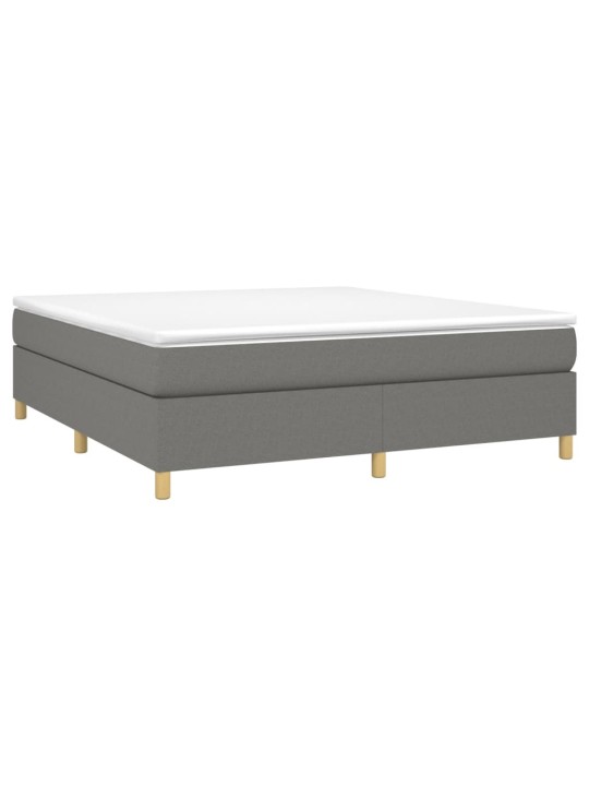 Box spring postel s matrací tmavě šedá 180x200 cm textil