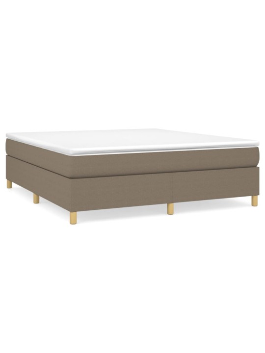 Box spring postel s matrací taupe 180x200 cm textil