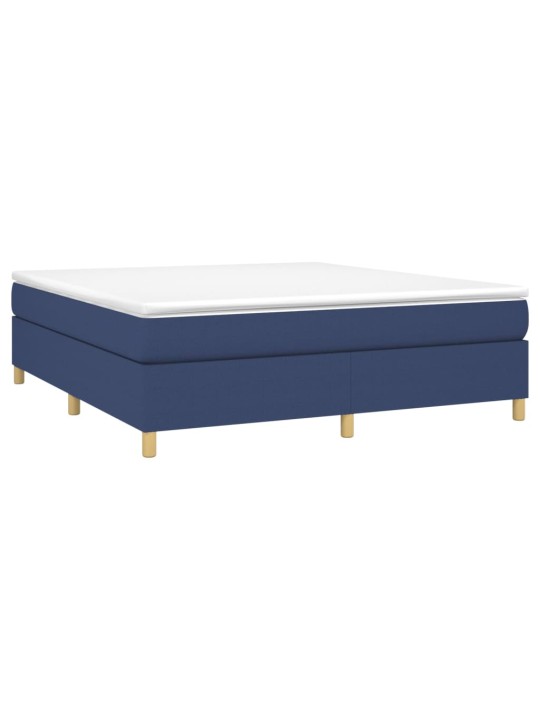 Box spring postel s matrací modrá 180x200 cm textil