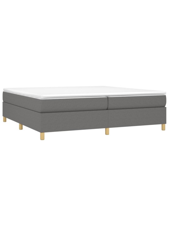 Box spring postel s matrací tmavě šedá 200x200 cm textil