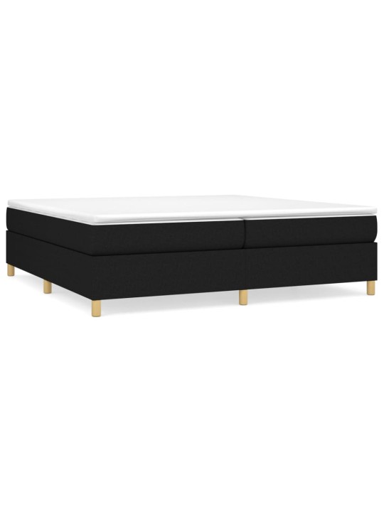 Box spring postel s matrací černá 200x200 cm textil
