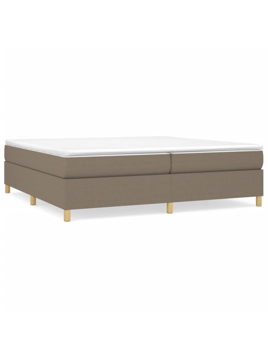 Box spring postel s matrací taupe 200x200 cm textil