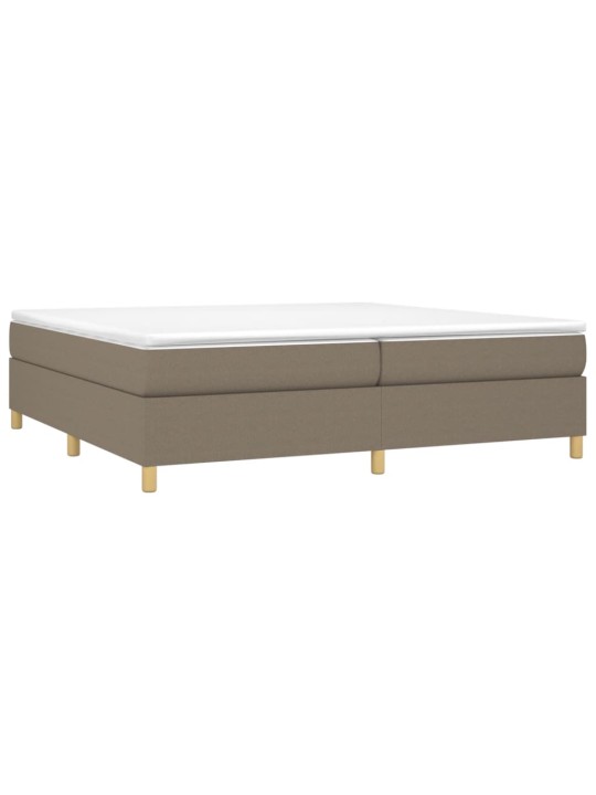 Box spring postel s matrací taupe 200x200 cm textil