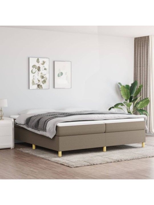 Box spring postel s matrací taupe 200x200 cm textil