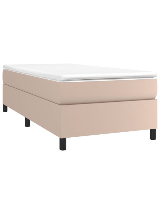 Box spring postel s matrací cappuccino 90x190 cm umělá kůže