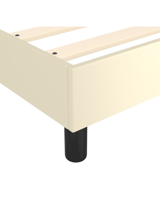 Box spring postel s matrací krémová 100x200 cm umělá kůže