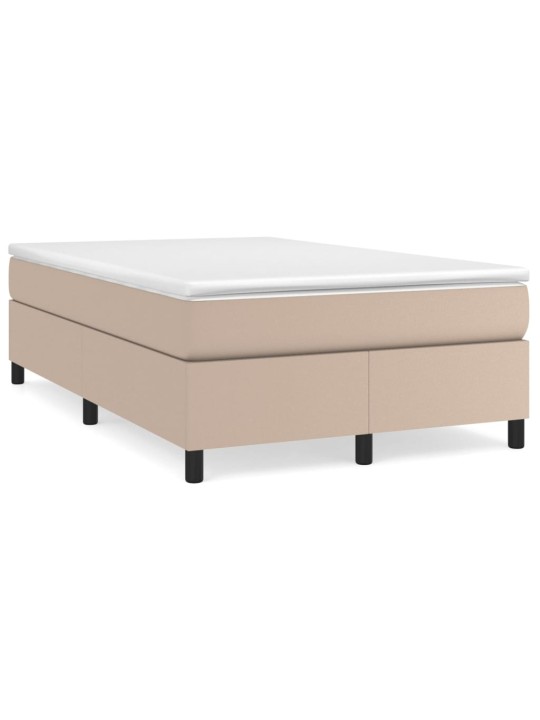 Box spring postel s matrací cappuccino 120x200 cm umělá kůže