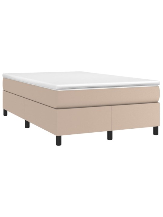 Box spring postel s matrací cappuccino 120x200 cm umělá kůže