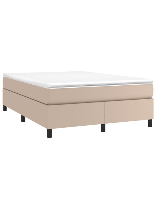 Box spring postel s matrací cappuccino 160x200 cm umělá kůže