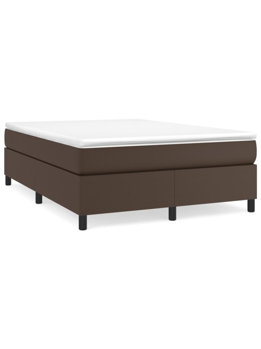 Box spring postel s matrací hnědá 180x200 cm umělá kůže