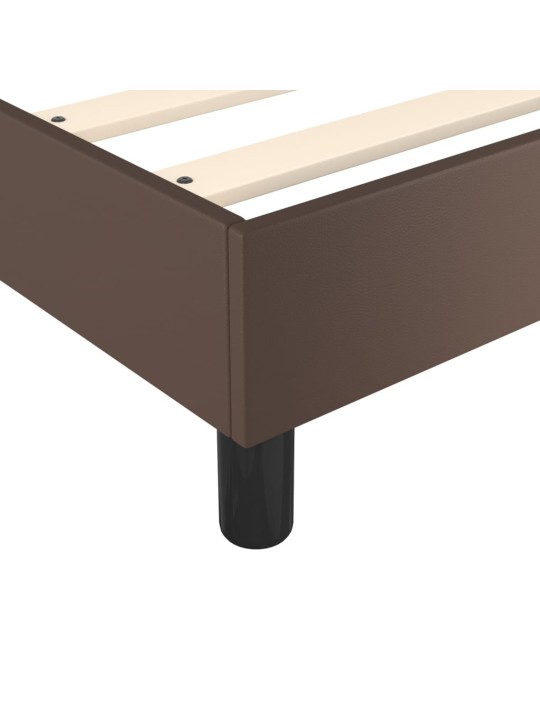 Box spring postel s matrací hnědá 180x200 cm umělá kůže