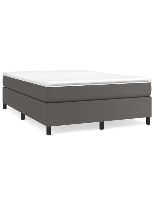 Box spring postel s matrací šedá 180x200 cm umělá kůže