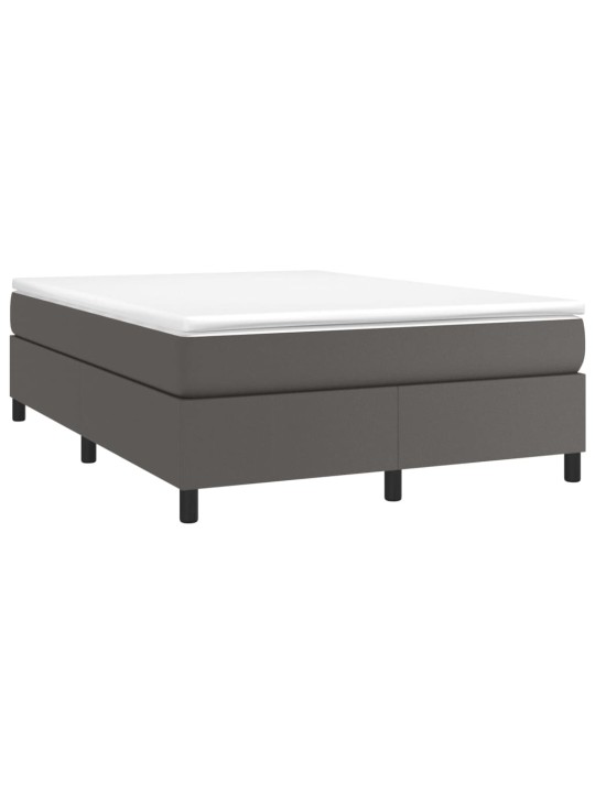 Box spring postel s matrací šedá 180x200 cm umělá kůže